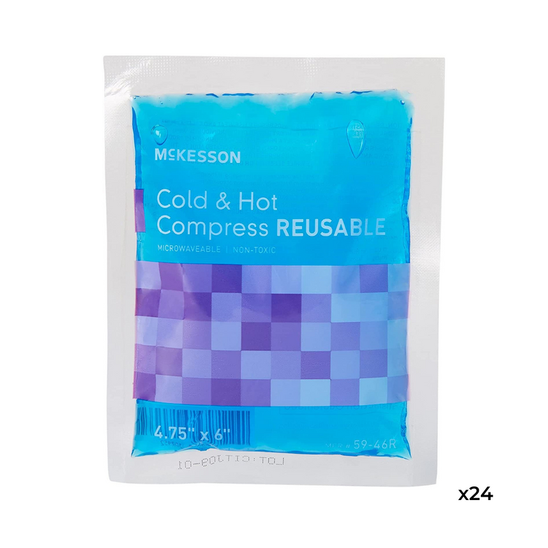 McKesson Cold and Hot Compress Reusable, Hot and Cold Pack, 4 3/4 in X 6 in 24 Packs/Box