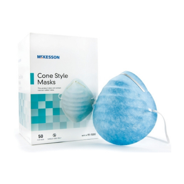 McKesson Cone Procedure Mask One Size 50 Masks/Box