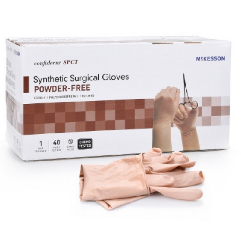 McKesson Confiderm SPCT Surgical Synthetic Gloves 40 Pairs/Box Size 7.5 / 6 