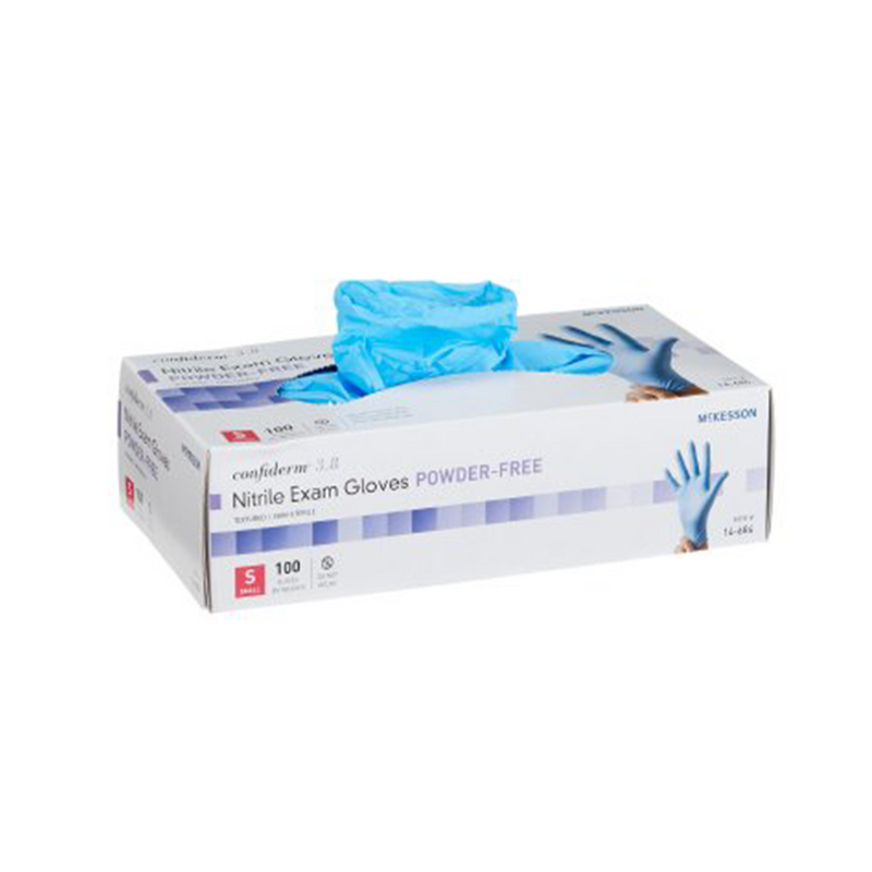 McKesson Confiderm® 3.8 Nitrile Exam Gloves| 100 Gloves/Bx |  Small |