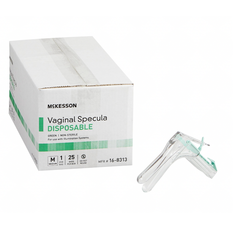 McKesson Disposable Vaginal Speculum for Illumination System, Medium 25/Bx