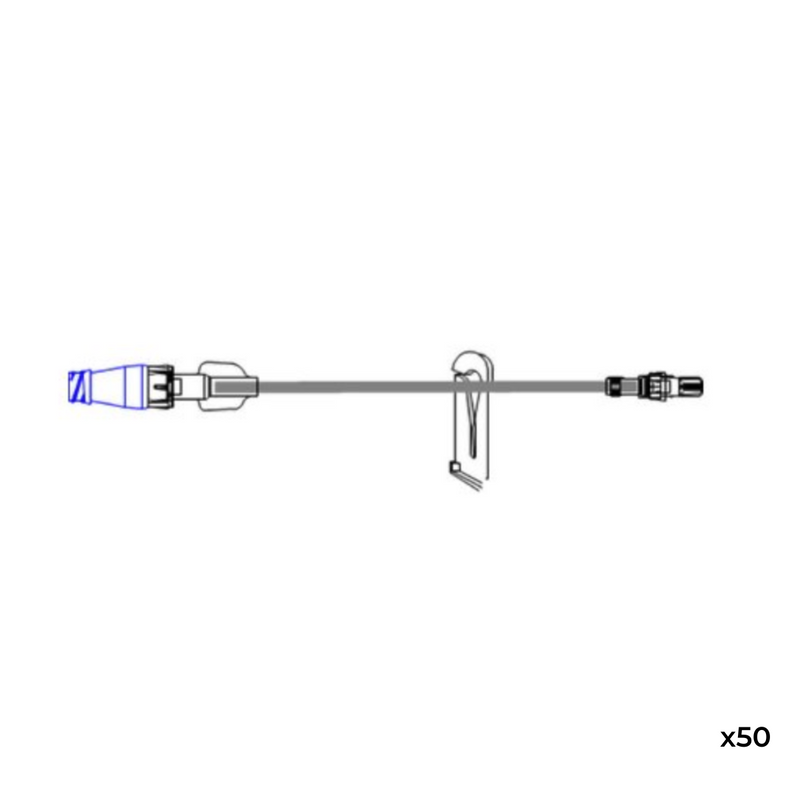 McKesson Extension Set 7-1/2 Inch Tubing 1 Port 0.31 mL Priming Volume DEHP-Free 50/Bx