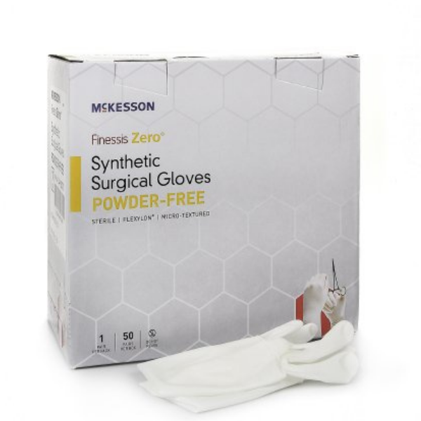 McKesson Finessis Zero Synthetic Surgical Gloves 6.5 Surgical Gloves 50/Bx