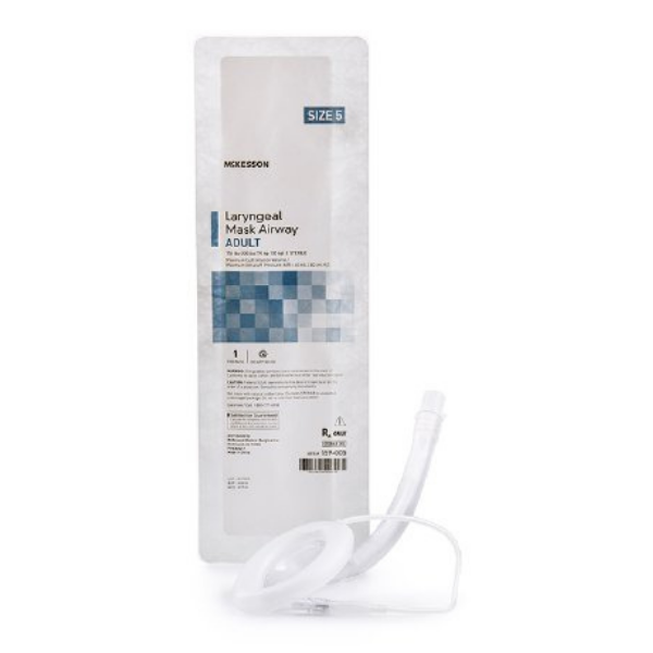McKesson Laryngeal Mask Adult Size 5 Clear PVC Sterile