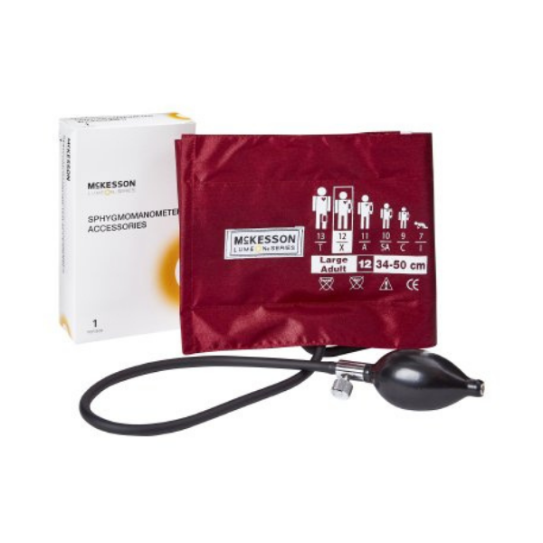 McKesson Lumeon Blood Pressure Cuff and Bulb Adult Arm Large