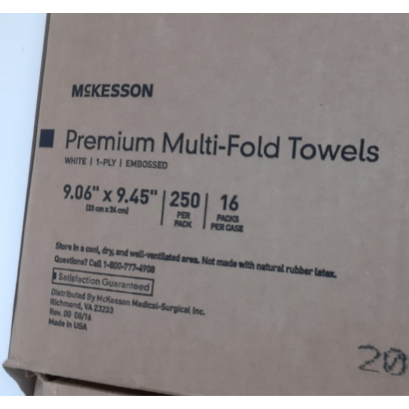 McKesson Premium Multi-Fold Towels 16 Packs (250 ea)