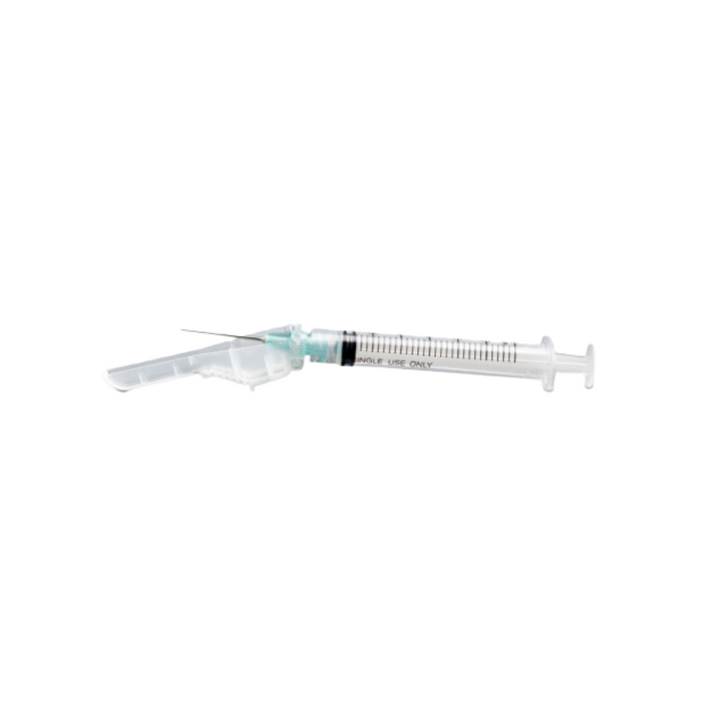 McKesson Prevent® Syringe with Hinged Safety Needle 3CC 22GX1" 100/BX