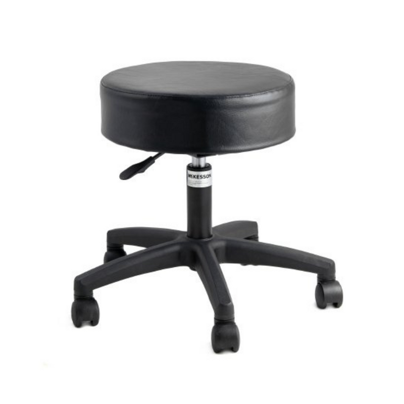 McKesson Round Pneumatic Exam Stool w/o Back, Black - BRAND NEW