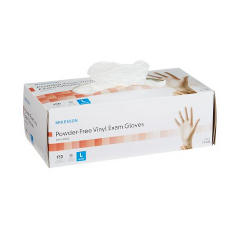 McKesson Stretch Vinyl Exam Gloves | Large | 150 Gloves/Bx |