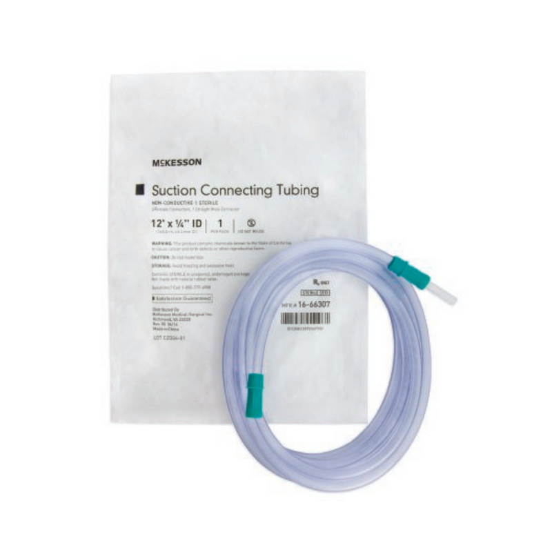 McKesson Suction Connecting Tubing 12 Ft. x 1/4 Inch ID Sterile Female|Male Connection 20/Case