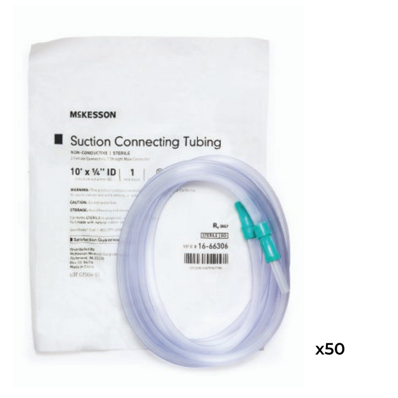 McKesson Suction Connecting Tubing Non-Conductive 10ft x 1/4in 50/Case