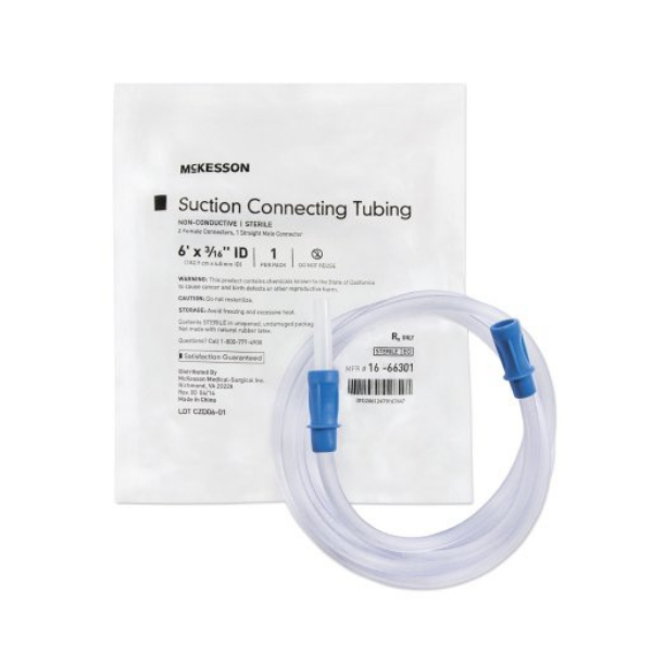 McKesson Suction Connecting Tubing Sterile 6FT x3/16 IN 50 Units/Case