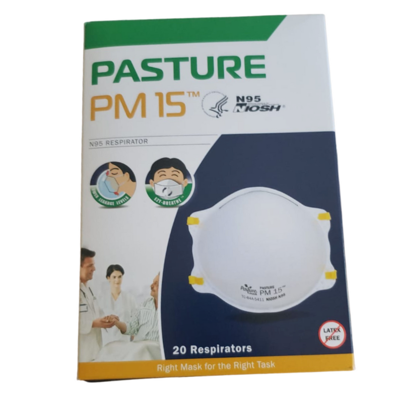 Pasture PM15 N95 NIOSH Mask 20 Masks/Box