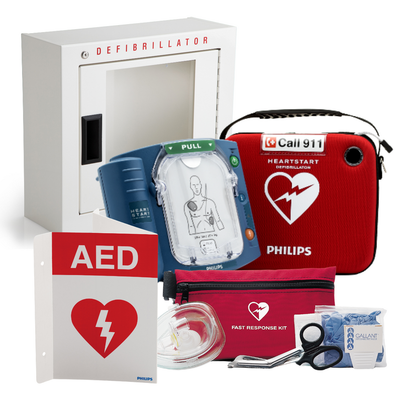 Philips HeartStart OnSite Business Package w/ Basic Cabinet