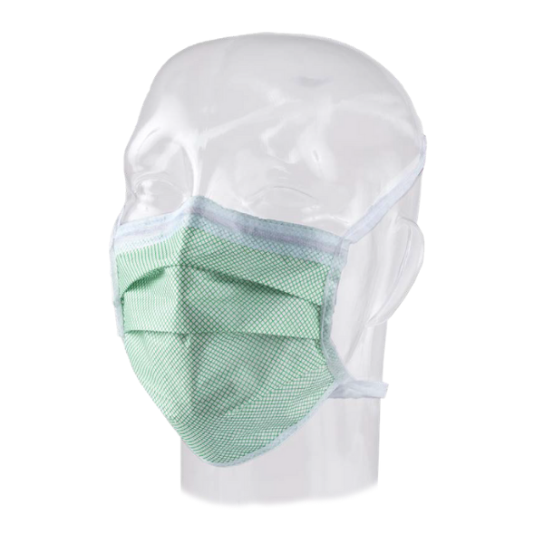 Precept Tape Fog-Shield Surgical Mask, Green, Level 1 50 Masks/Box