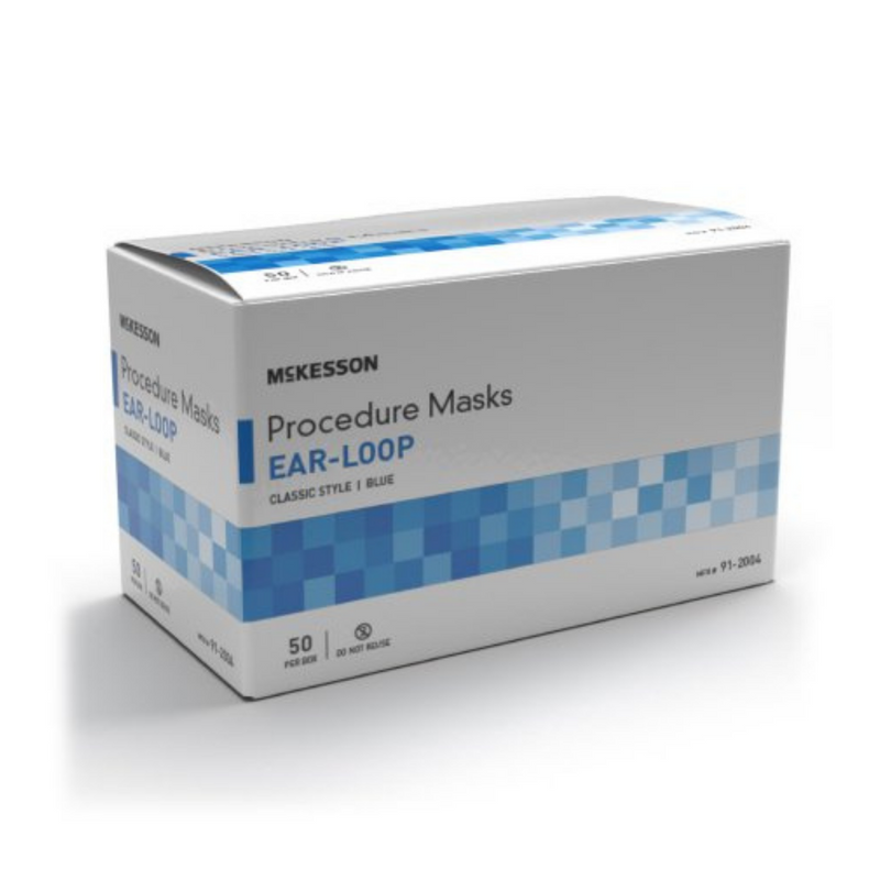 McKesson Blue Procedure Masks / Surgical Masks 50/Bx ASTM Level 1
