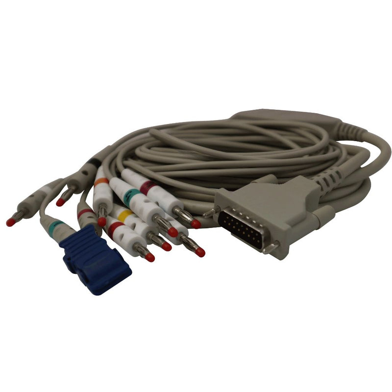 Schiller Resting ECG Patient Cable w/ Banana Plugs for AT series ekg 