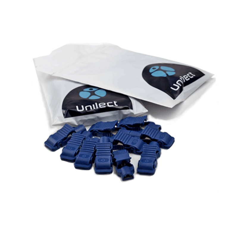 Schiller Snap-Clip adapters for resting ECG, pouch of 10 pcs.  blue 