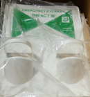 Impact Emergency Eye Wash Station, White/Green, 2 Solution Bottles