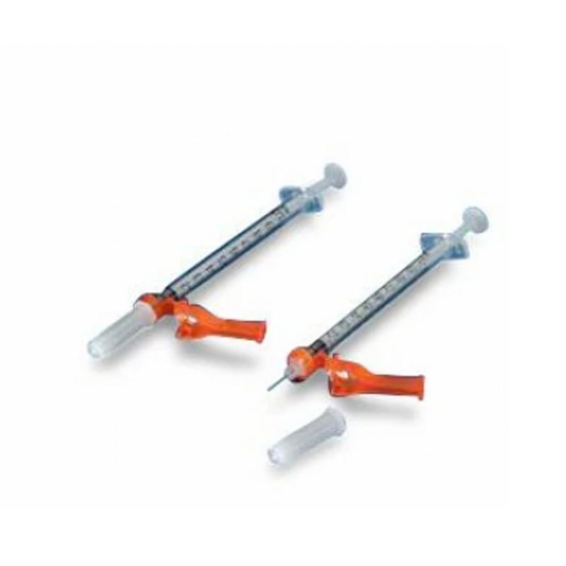 Smiths-Medical Tuberculin Syringe with Needle 1 mL 27 Gauge 1/2 Inch 100/BX