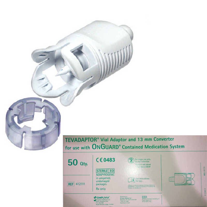 TEVADAPTOR B. Braun OnGuard Vial Adaptor for 20 mm and 13 mm Vials