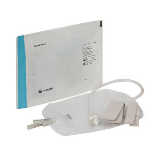 Coloplast 5174 Urinary Leg Bag Conveen®  Security+ Anti-Reflux Valve 800 mL Polyethylene / Flocked / 10/Box