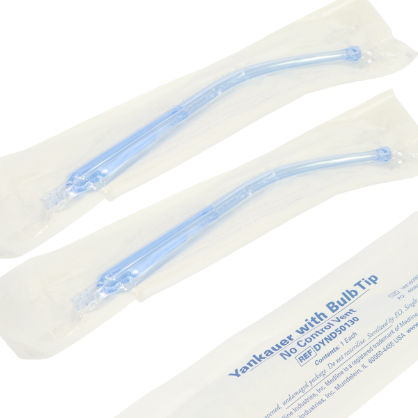 Suction Catheter Yankauer with Bulb Tip No Control Vent Medline DYND50130 - 12/Pack
